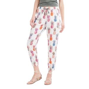 J. Crew | Women’s Rainbow Pineapple Print Cotton Jogger Pants Size 4‎